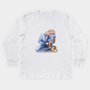 Coffee girl Kids Long Sleeve T-Shirt